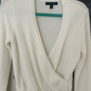 Banana Republic Women's Soft Cream white wrap  Sweater